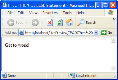 Wpt If Then Else Statement
